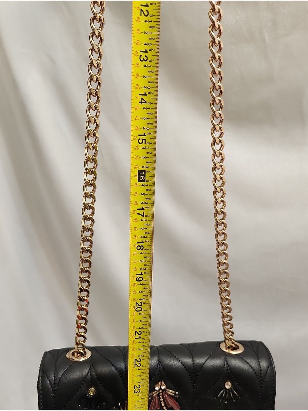 Kate Spade New York Briar Lane Quilted Dragonfly Gold Chain Strap Backpack - Picture 14 of 15